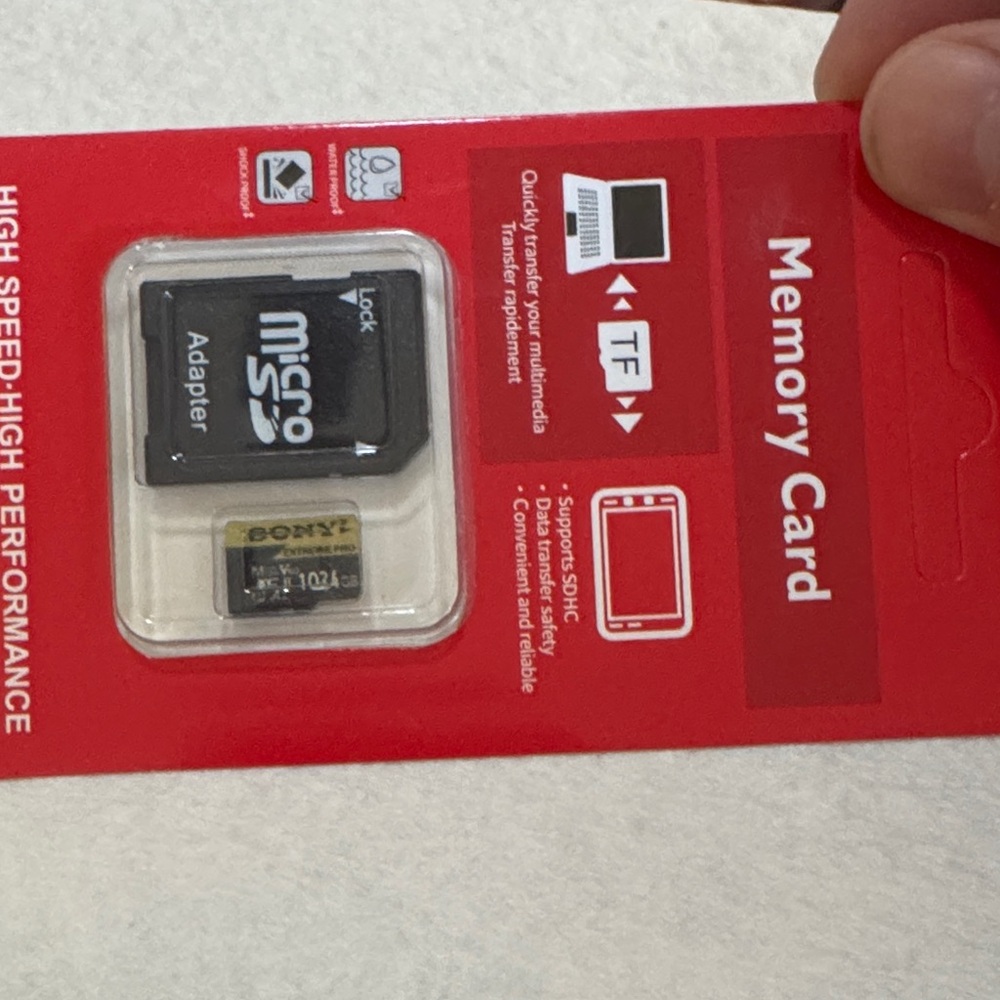 Red Memory Card with Adapter